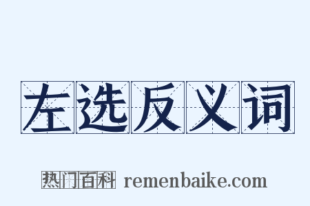 左选反义词是什么意思的图片